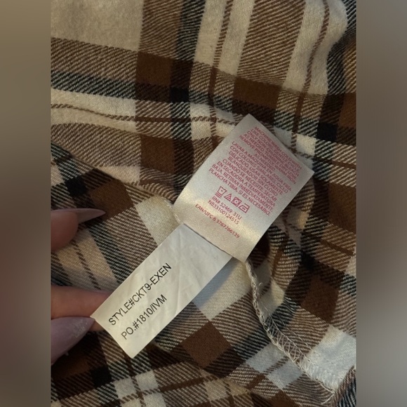 No Boundaries Cropped Plaid Brown Button Lightweight Jacket Size XXL(junior) - Picture 9 of 16